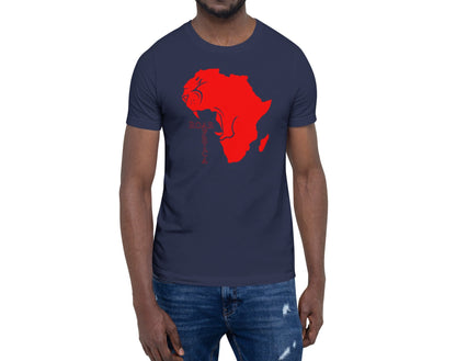 Roar Africa Shirt, Roaring African Lion inside Africa Map T-Shirt | Unisex - bukulu