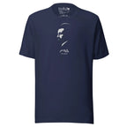 Haile Selassie Minimalist Rasta Heritage T-Shirt in navy