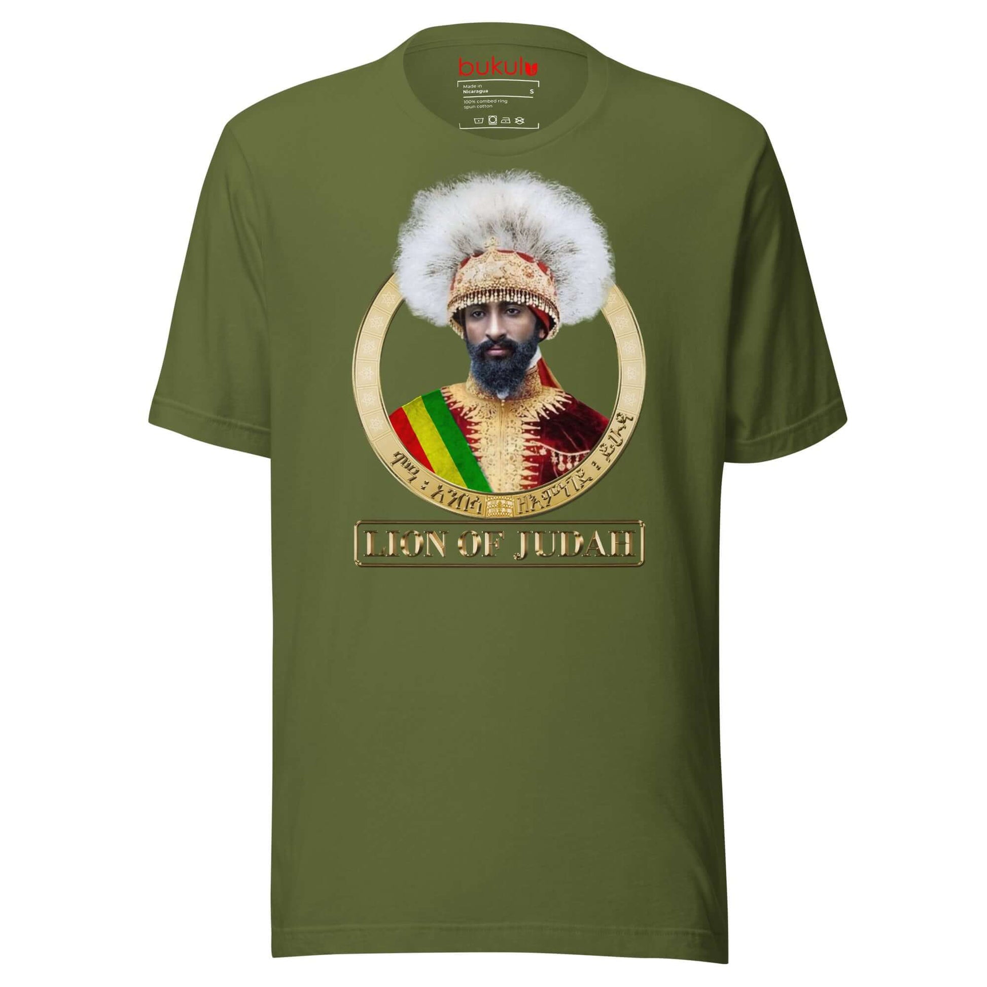 Eco-friendly Lion of Judah T-Shirt - sustainable fashion meets Rastafarian culture.