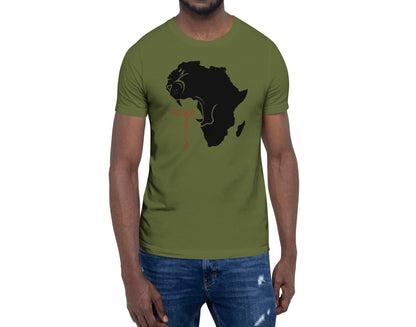 Roar Africa Shirt, Roaring African Lion inside Africa Map T-Shirt | Unisex - bukulu