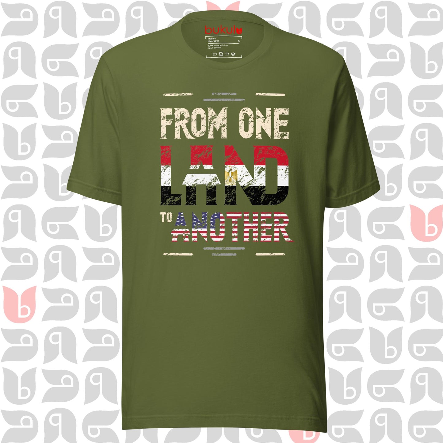 Egyptian Roots to USA Tee, Egypt-American Flag Shirt | Unisex