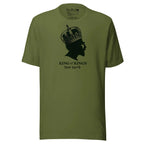Haile Selassie King of Kings Rasta T-Shirt in olive