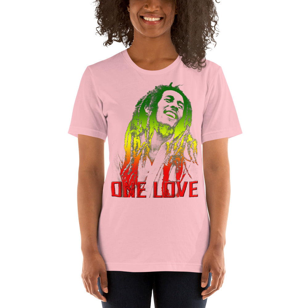 Halftone Image of Bob Marley on T-Shirt