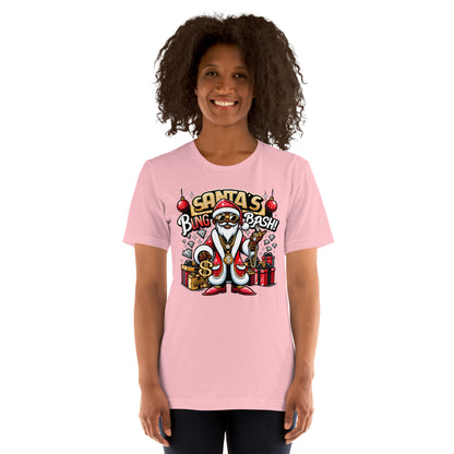 Santa's Bling Bash Festive Extravaganza, African-American Santa in Pimp-Style T-Shirt | Unisex - bukulu