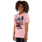 Holiday Swag Santa: Stylish Mistletoe & Urban Fashion Tee, Kiss Me I'm Santa Shirt, African-American Santa in Pimp-Style T-Shirt | Unisex - bukulu