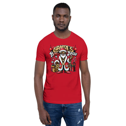 Santa's Bling Bash Festive Extravaganza, African-American Santa in Pimp-Style T-Shirt | Unisex - bukulu