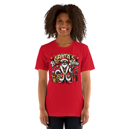 Santa's Bling Bash Festive Extravaganza, African-American Santa in Pimp-Style T-Shirt | Unisex - bukulu