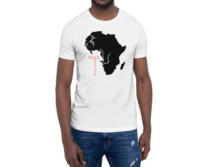 Roar Africa Shirt, Roaring African Lion inside Africa Map T-Shirt | Unisex - bukulu