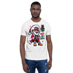 Holiday Swag Santa: Stylish Mistletoe & Urban Fashion Tee, Kiss Me I'm Santa Shirt, African-American Santa in Pimp-Style T-Shirt | Unisex - bukulu