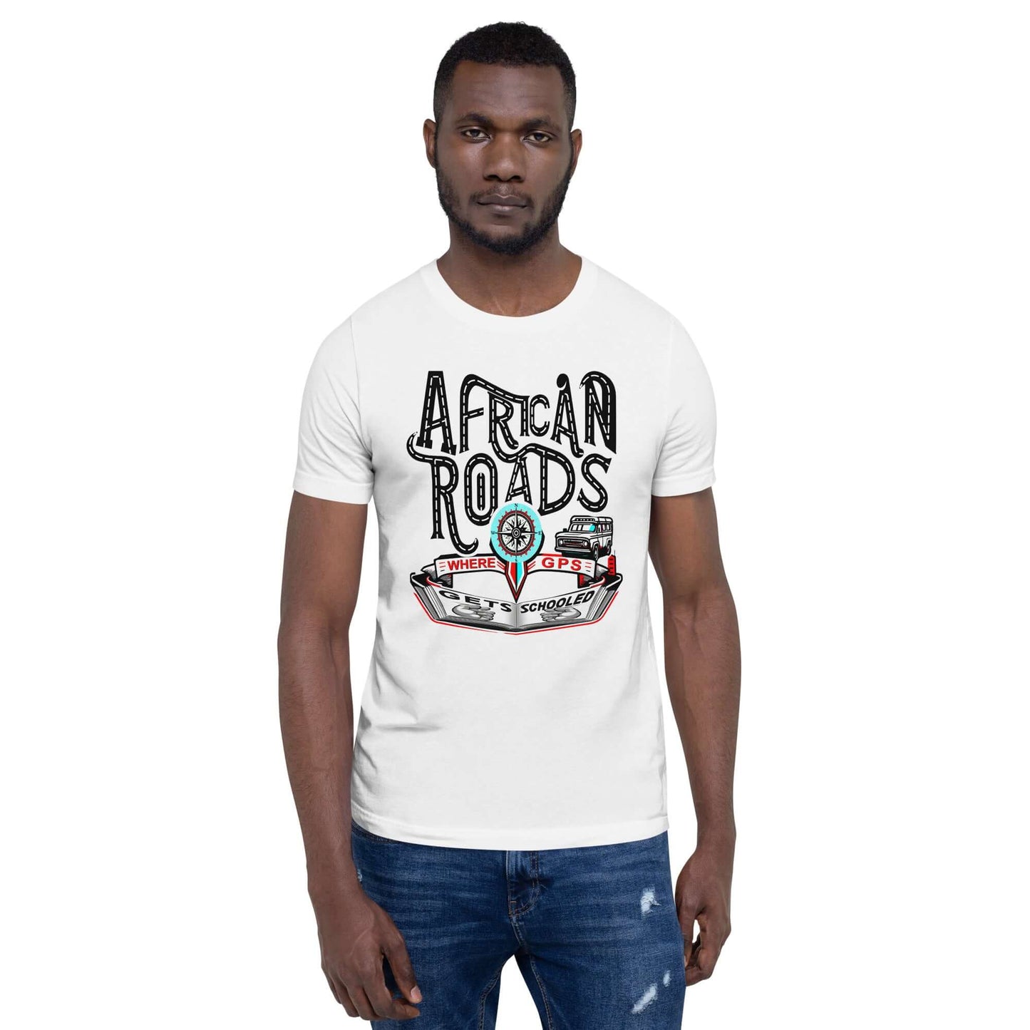 Playful Vector Graphic of African Roads on T-Shirt