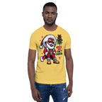 Holiday Swag Santa: Stylish Mistletoe & Urban Fashion Tee, Kiss Me I'm Santa Shirt, African-American Santa in Pimp-Style T-Shirt | Unisex - bukulu
