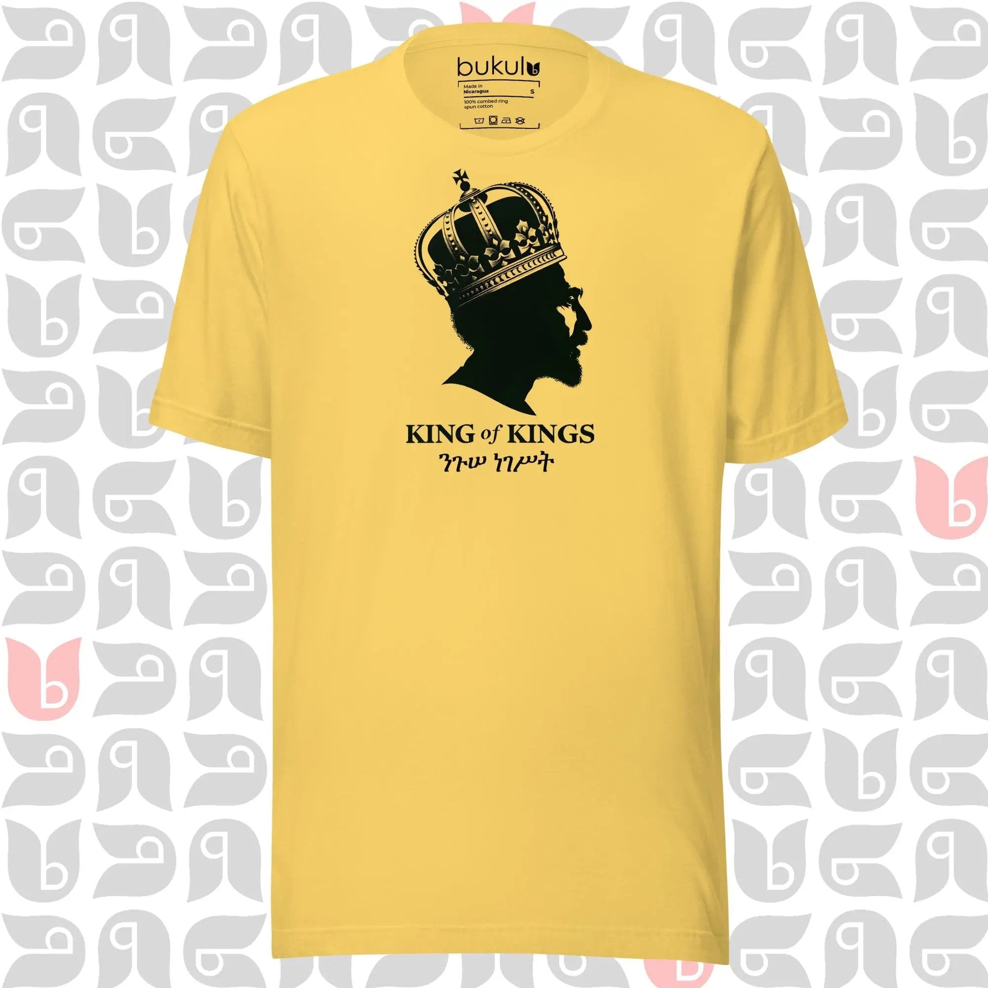 Haile Selassie King of Kings Tee - Rasta Reggae Shirt bukulu