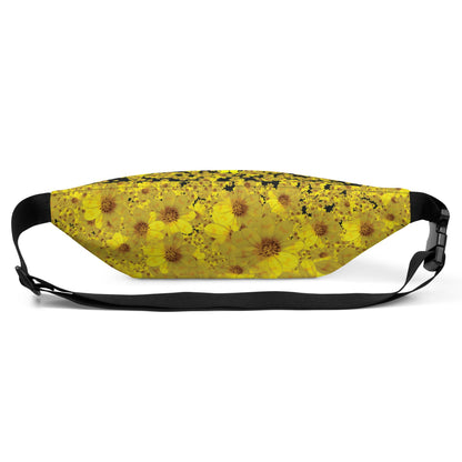 Adey Abeba | Yellow Daisy Flower All-Over Print Waist Bag Unisex - bukulu