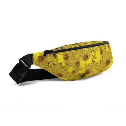 Adey Abeba | Yellow Daisy Flower All-Over Print Waist Bag Unisex - bukulu