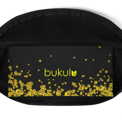 Adey Abeba | Yellow Daisy Flower All-Over Print Waist Bag Unisex - bukulu