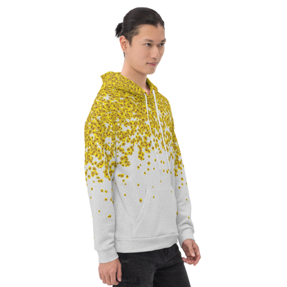 Adey Abeba | Yellow Daisy Flower All-Over Print Hoodie Unisex - bukulu