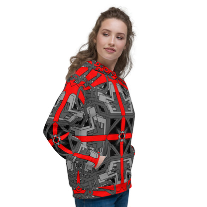 Geometric Shapes printed futuristic Hoodie